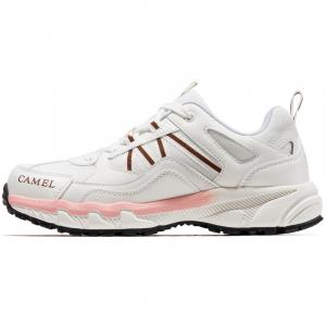 Panlong Кроссовки женские с низким верхом Белый/Розовый/Черный Camel