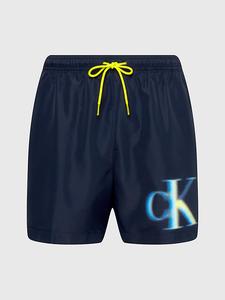 Шорты для плавания среднего размера с кулиской - CK Monogram Calvin Klein, нави