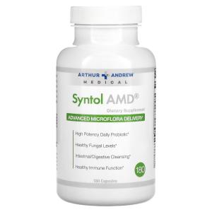 Arthur Andrew Medical, Syntol AMD, Advanced Microflora Delivery, средство для здоровой микрофлоры, 500 мг, 180 капсул