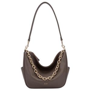 ELLE Сумка через плечо из коровьей кожи женская Black, Numbers Gray