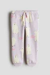 Джоггеры с принтом H&M, сиреневый