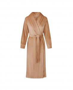 Женский бархатный халат из мягкого велюра Pure Fiber, бежевый