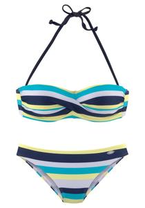 Бикини-бандо VENICE BEACH Bandeau Bikini, темно-синий/светло-синий