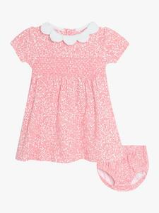 Детское платье ditsy с цветочным рисунком и шаровары JoJo Maman Bébé, розовый