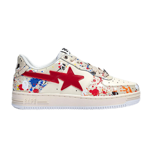 Кроссовки BAPE Bapesta Low 'Paint Splatter - Ivory', кремовый