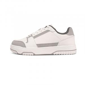 Износостойкие, легкие, водонепроницаемые, низкие студенческие кроссовки для скейтбординга, унисекс Wahaha, White Gray