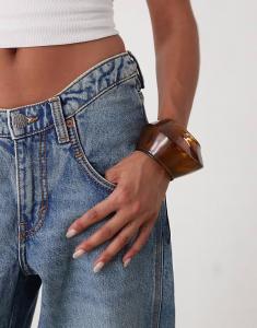 Браслет Torte большого размера коричневого цвета Reclaimed Vintage