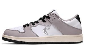 Кроссовки QIAODAN Skateboarding Shoes Men Low-top Grey/white, цвет  White/Cloud Marster