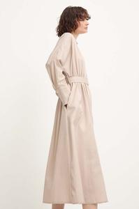 Хлопковое платье Answear Lab, бежевый