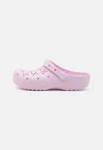 Классические мюли с цветочным принтом и вырезом Crocs, Pink Milk