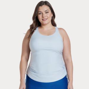 Женский купальник-танкини с вшитым бюстгальтером размера плюс Maya Calypsa, цвет dusty blue