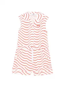 Комбинезон с полосатым принтом MSGM Kids, красный