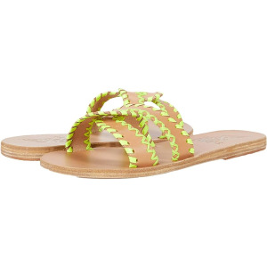 Сандалии Ancient Greek Sandals Desmos Stitch, цвет Natural/Fluo Yellow Vachetta/Fabric