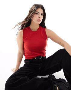 ONLY вязаный топ красного цвета