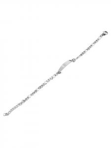 Adeliás Женский браслет из нержавеющей стали, 19 см, серебристый