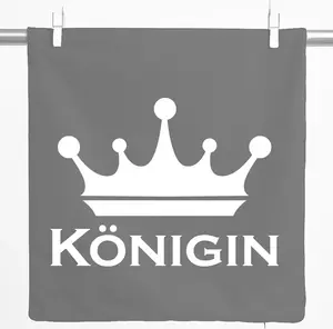 Декоративная наволочка Huuraa, королева, охотничья королева, подарок, 40x40 см, стальной серый хлопок, украшение для королевы Hellweg Druckerei