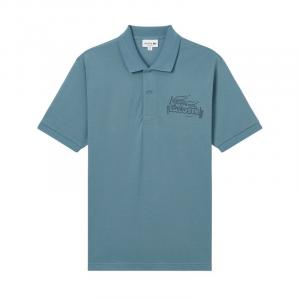 Поло с логотипом LACOSTE, синий