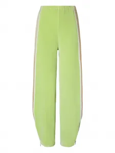 Спортивные брюки с полосками Tory Burch, зеленый
