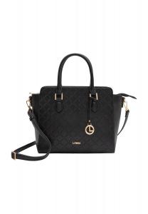 Шопер, искусственная кожа, на молнии, женский L.CREDI, черный