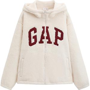 Женская толстовка с капюшоном, кардиган средней длины GAP, айвори белый