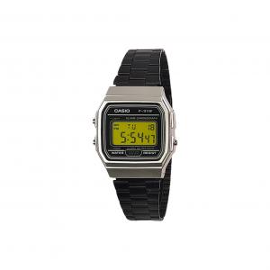CASIO Часы Retrofit Series Quartz Movement Stainless Steel Strap Watch Men's Watch Black Dial