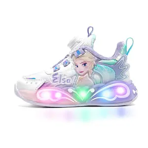 Непромокаемые дышащие нескользящие противоударные низкие кроссовки для бега kids' Disney, фиолетовый