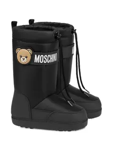 Зимние ботинки с логотипом Тедди Moschino Kids, черный