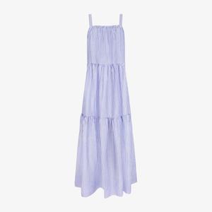 Платье макси Ro&Zo полосатое многослойное плетеное, синий