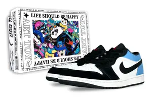 Jordan Кроссовки Air 1 Vintage Unisex низкие Black White Blue