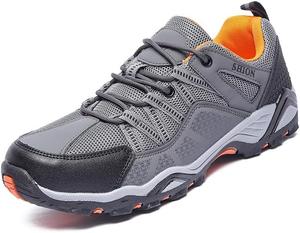 Мужские походные кроссовки для улицы, легкие и дышащие, для прогулок, противоскользящие кроссовки для трейл-раннинга, для работы и путешествий Qacksv, серый