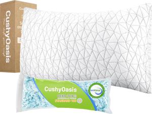 CushyOasis Подушка из пены с эффектом памяти для сна на животе и спине со съемной моющейся наволочкой