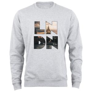 Толстовка Cotton Prime Skyline London Weltenbummler Kollektion, серый меланж