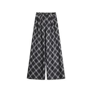 ELLE Повседневные брюки Women's Black White Moderate Wide Leg