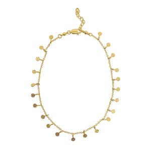 Браслет на лодыжку с подвеской в ​​виде конфетти, покрытый 14-каратным золотом Adornia, золотой