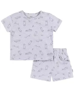 Детский комплект для мальчиков: футболка и шорты, Heather Skateboard Gerber, серый