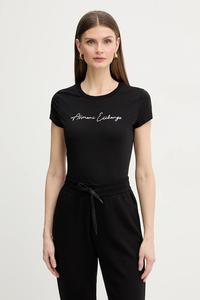 Хлопковая футболка Armani Exchange, черный