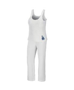 Женский кремовый комплект из уютной майки и брюк Los Angeles Dodgers размера плюс WEAR by Erin Andrews