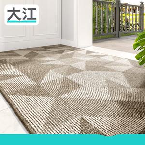 Dajiang Ковер 60x90 см для прихожей/гостиной, нескользящий, геометрический рисунок, коричневый