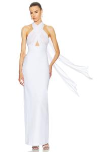 Янтарное платье Helsa, белый