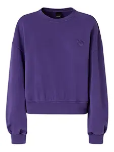 Хлопковая толстовка с вышитым логотипом PINKO, фиолетовый