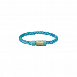 Браслет Chopard Signature Bracelet - Кожа бирюзового цвета - металл цвета античного золота