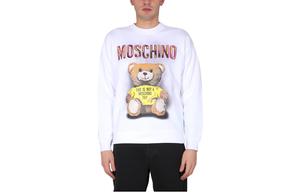 Толстовка с принтом "Мишка" MOSCHINO, белая