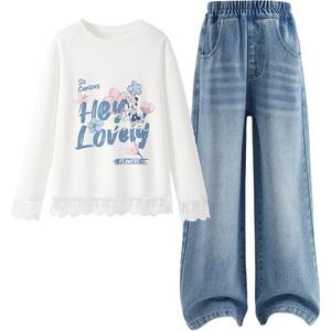 Детская повседневная спортивная одежда Disney, светло-голубой