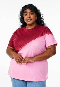 Футболка Zizzi DIP-DYE, Tibetan R W Bonbon/Pink