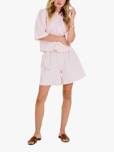 Шорты Kirstine с высокой талией в полоску A-VIEW, Rose/Red