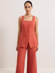 Летняя жилетка Lottie из льняной смеси Phase Eight, Brown