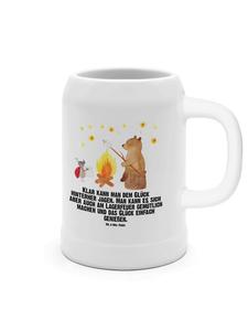 Пивная кружка с изображением медведя и божьей коровки, с изображением костра и надписью белого цвета Mr. & Mrs. Panda