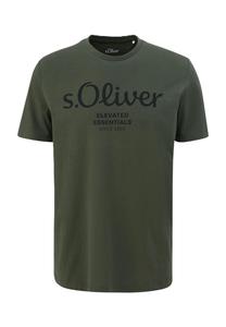 Футболка, хлопок, принт этикетки, мужская S.Oliver, цвет D Red