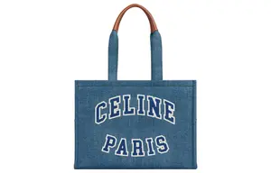 CELINE Джиновая сумка-шоппер, пляжная сумка, сумка через плечо, женская сумочка Tubas Women's Ocean Blue