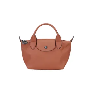 LONGCHAMP Сумка Le Pliage Cow Leather Dumpling Мини женская через плечо на пояс коньячная
